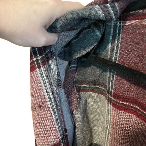 Murray Meisner- Rare Vintage Plaid Wool Made USA Prairie CottageCore Dress, L - Picture 9 of 12